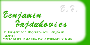 benjamin hajdukovics business card